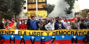 Manifestacion frente Embajada venezolana Madrid
